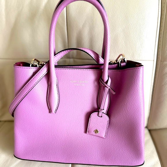Kate Spade Purple Leather Small Tote Bag